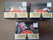 Coca-Cola Coke 6 Trim-a-Tree Mini Christmas Tree Ornaments - NEW