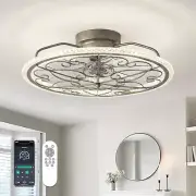 Low Profile Ceiling Fan with Lights 20" Ceiling Fan with Remote Bladeless Ceilin