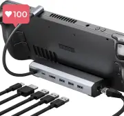 6-in-1 Docking Station - Steam Deck OLED, ROG Ally, Legion Go - 4K@60Hz HDMI