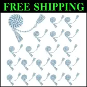 67” Sky Blue & White Graduation Honor Cords (20pcs) - Essential for Graduates