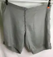 AUTOGRAPH KHAKI GREEN COMFORT LINEN SHORTS SZ 26 NEW COMFORTABLE