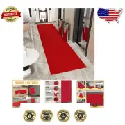 Fade Resistant 2' x 24' Light Red Runner Rug - Perfect for Indoor/Outdoor Spaces