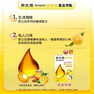 【舒立效】蜂蜜檸檬無糖配方潤喉糖(24粒x1盒)