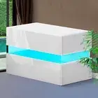 Artiss Bedside Table 2 Drawers RGB LED Side Nightstand High Gloss Cabinet White