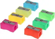 Angoily 72Pcs Colorful Mini Plastic Pencil Sharpener for Manual Sharpener Easy to Use for School Supplies Random Colors Included