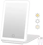 Rechargeable Travel Makeup Vanity Mirror with 72 Led Lights, Portable Lighted Ma