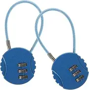 Veemoon Zinc Alloy Padlock 3 Combination Lock Small Size for School Gym Home Travel Safe Random Color