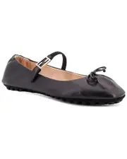 FENDI Baguette Suede & Leather Flat