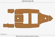 2022 Dipol Open 580 Cockpit Pads Boat EVA Foam Faux Teak Deck Flooring