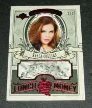 2018 Benchwarmer KAYLA COLLINS Hot For Teacher LUNCH MONEY Red Foil #1/1 PLAYBOY