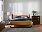 Lotus Bed Frame - Double / Chocolate