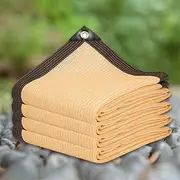 Beige Outdoor Shade Sails with Eyelets, Lightweight Breathable Shade Cloth Sun Protection Shade Net with Rope for Garden, Patio Plants (Size : W2xL2M)