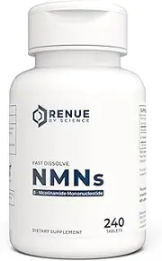 RENUE by SCIENCE NMN Supplement | 240 Chewable Vegetarian NMN Tablets - 125mg NMN Nicotinamide Mononucleotide per Serving | Lemon Flavour - Manufactured in the USA Third-Party Tested