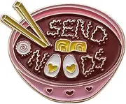 [LIFKOME] 1pc Funny Enamel Pin Foods Brooches Collectible Enamel Pin Food Brooch Ramen Brooch Pin Enamel Lapel Pin Enamel Boutonniere Bags Brooch Pin Collar Brooch Noodle Cartoon Child Red