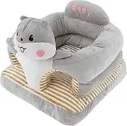 Sit Me Up Floor Seat for Baby, Plush Sitting up Seat for Toddler, Sofa Support Seat, Detachable Chair for Learning to Sit, 3-24 Months Girls and Boys (Grey)