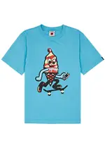 Ice Cream Skate Cone Printed Cotton T-shirt - Blue XL