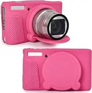 Rieibi SX740 Camera Case,Silicone Case for Canon powershot SX740/SX730 Camera,Silicone Protective Cover Compatible with Canon SX730/SX740 HS Digital Camera - rose red