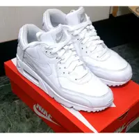 在飛比找蝦皮購物優惠-正貨 NIKE Air Max 90 全白 皮面男女鞋