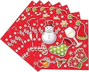 20P Christmas Party Paper Napkins 16.5cm,Merry Christmas Tableware Decor Red Snowman Pattern Disposable Xmas Tissue Paper Luncheon Napkin Dinner Napkins for Christmas Party Supplies Table Decorations
