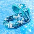 Beach Folding Hammocks with Sunshade Summer Air Mattress Outdoor Swimming Toys