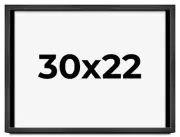 30x22 Shadow Box Frame Grey Charcoal Black | 0.875 Inches Deep | Wood Shadowbox
