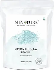Serbian/ Cambrian Blue Clay Powder by mi nature | 227g( 8 oz) | Blue Clay | Oldest Clay |Facial masks,Face and body exfoliantHair treatment to soften and restore hair follicles | Soap and bathing bars, shower gels, bath bombs |Hair Mask