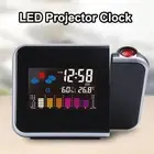 Rotatable 180° Desktop Clocks Smart Alarm Clock LED Projector Clock Lcd Display