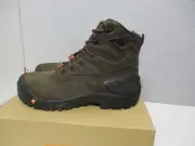 Merrell Strongfield Composite Toe 7" Waterproof Leather Brown Boots Mens Sz 11.5