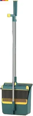 Folding Broom Set with Dustpan Combination, Rotating Broom with Long Handle, Hai
