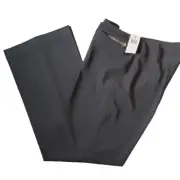 TAHARI 12 Black Zipper Pockets Flat Front Flare Leg Dress Pants NWT $228
