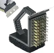 BBQ Grill Brush, Grill Scraper for Outdoor, Right Angle Copper Wire Scraper Tool for Barbecue Cooking Smoker Griddle Charcoal Fryer Oven Grilling Travel Picnic Camping