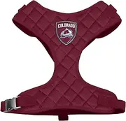 Littlearth NHL Colorado Avalanche Velvet Pet Harness, Medium