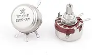 Aexit WTH(118) (Potentiometer) 220K Ohm 2W 4 Terminals Rotary Taper (57ry563qf69) Potentiometer 2pcs
