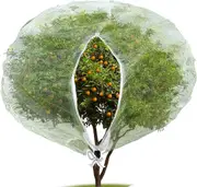 Insect Bird Barrier Netting Mesh with Zipper,for Protect Plant Fruits Flower (84 x 72 Inch),White