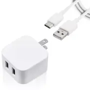 Good Quality USB Power Adapter + Type C Cable f Samsung Galaxy A03s SM-A037U
