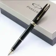 Parker Sonnet Series Bright Black Gold Clip 0.5mm Black Ink Refill Rollerbal Pen