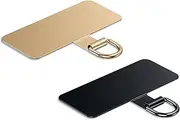 saxsion Metal Phone Tether Tab for iPhone, Cell Phone Lanyard Patch, Phone Strap Replacement Part for All Full Phone Cases, Champagne Gold+black
