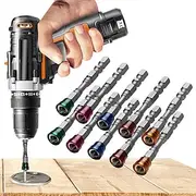 5PCS 65mm Anti-Slip Electric Magnetic Nut Driver Set 1/4 Inch Hex Shank S2 PH2 Magnetic Phillips Cross Screw Screwdriver Bits Set Electric Power Driver Bit Set