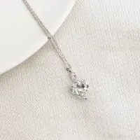 在飛比找momo購物網優惠-【Niloe】心型鑲鑽純銀項鍊 女性創新設計(925純銀 獨