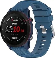 6-Pack Bands intended for Garmin Forerunner 255 smartwatch Wrist Strap Quick Release Waterproof Soft Silicone Band intended for Forerunner 255 (Deep Sea Blue)