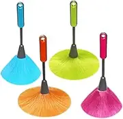 4 Pack 10" Small Microfiber Duster, Delicate Fluffy Microfiber Feather Duster, Perfect for Cleaning Laptop Keyboard, Computer Screen, Books, Photo Frames, Table