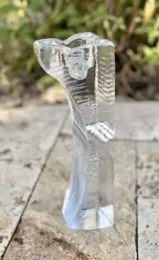New Kosta Boda Art Glass Modernist Candle Holder 11.5" Single