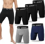 [Antoyo] 5 Pack Compression Shorts for Men Spandex Sport Shorts Athletic Workout Running Quick Drying Compression Underwear