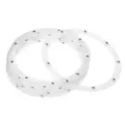 8" Rotating Swivel Stand with Steel Ball Lazy Susan 0.06x6.89" White 6Pcs