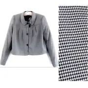 NWT BCBG jacket 8 $188 Black White Checks Houndstooth Pattern Blazer Career M 40
