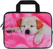 14 15 15.4 15.6 inch Laptop Handle Bag Computer Protect Case Pouch Holder Notebook Sleeve Neoprene Cover Soft Carrying Travel Case For Dell Lenovo Toshiba HP Chromebook ASUS Acer(Pink Dog)
