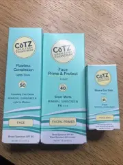 Cotz Flawless Complexion, Prime, And Protect, Mineral Sun Stick Bundle