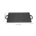 Nonstick Double Sided Cast Iron Grill Griddle Pan Flat and Ridged Bakeware