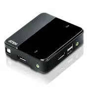 ATEN CS782DP 2-Port USB DisplayPort/Audio KVM Switch (4K and Cables included)
