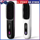 Ceramic Heating Electric Brush 3 Setting Ionic Hot Comb Straightener Anti-Scald